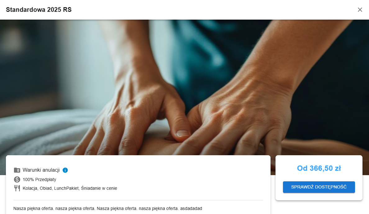 System rezerwacji online S4H - Szczegóły Oferty